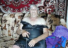 Granny hairy pussies with big fat boobs compilation