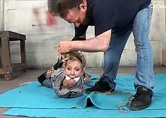 Chinese girls hogtied, hogtie, pole bondage