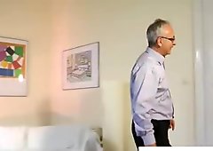 Older classy man with sexy younger girl