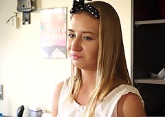 Fat old man fucked by beautiful young girl teen blowjob cum