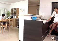 Milf Gets Pleasured While Her Son Is Studying - MilfsInJapan