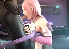 Redhead animated gets boobs fucked