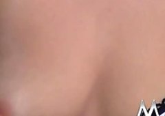 Kinky brunette teen lures old bearded man to give him solid blowjob