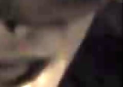 White masked slut take a huge black load all over her face and glases