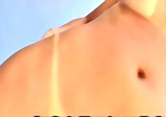 Yummy Blonde Shemale Juicy Jizz Dripping from her Ass