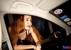 Real amateur Thai street meat mega-bitch gets plumbed