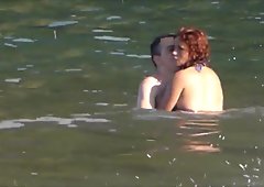 Amateur couple playing at beach - Madeira Island - Seixal