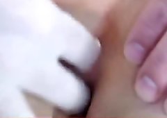 Very sexy brunette Lydia gets doctor thermometer in her ass