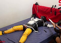 S04E01 Dominatrix Tortures Tied up Sissy W/ PISS Anal & Whipping DEMO