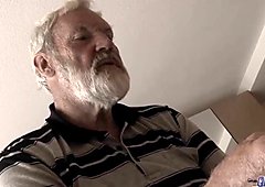 Old Big Cock Grandpa Fucked Teen lick thick dick