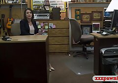 Amateur housewife slammed by pawn dude at the pawnshop