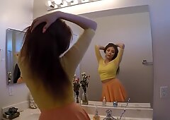 Sami Parker Strips For BJ Practice