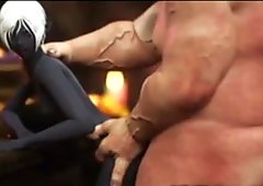 3D Ugly Ogre Destroys Elf Girls!