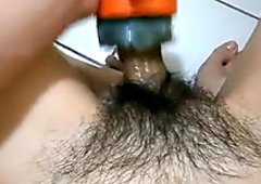 Sperme avec le jouet sex-fait-maison (deux): taiwan