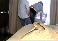 Hotel Sex! Babe Wets Window