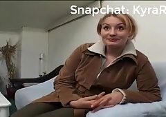 milf Chubby mature blonde female gives interview and undresses